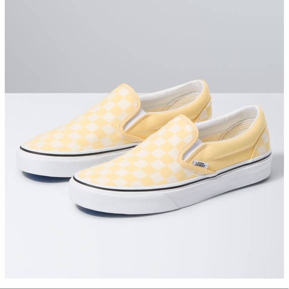 yellow checkered vans sale